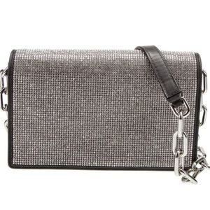 Beautiful Crystal / Leather Crossbody/ Shoulder Bag